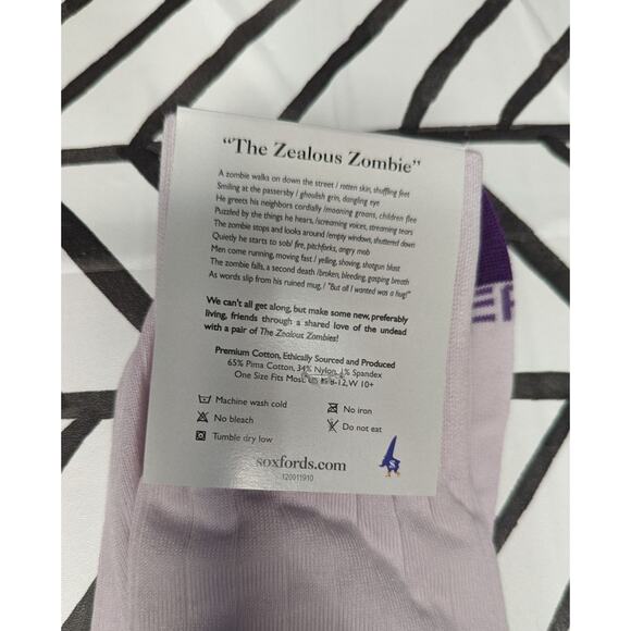 Soxfords “The Zealous Zombie” Long Socks - Picture 4 of 4